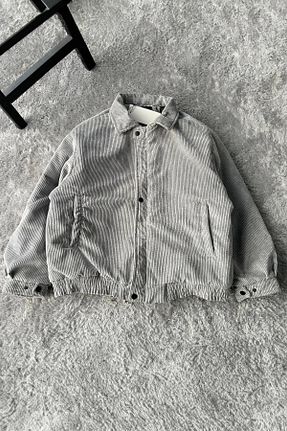 کاپشن طوسی زنانه اورسایز Moderk - کد 877942376