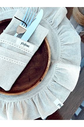 جای قاشق بژ کتان - ویسکون Kaihome - کد 849619961