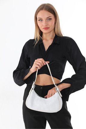 کیف دوشی سفید زنانه چرم مصنوعی truvalıhelen - کد 768759524
