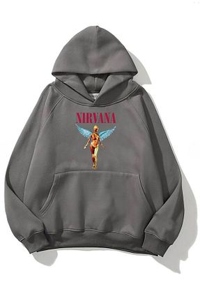 سوئیشرت طوسی زنانه چاپی The Champ Clothing - کد 772497100