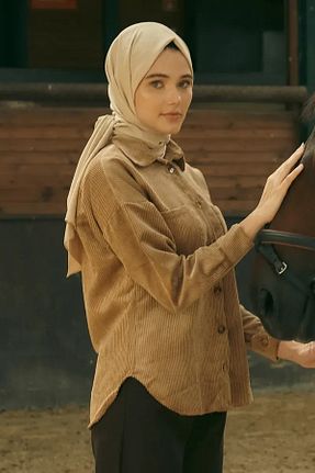 شال بژ زنانه ED Scarf - کد 767100983