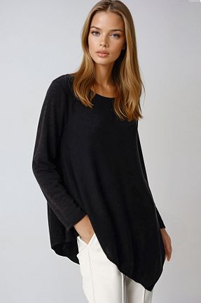 بلوز مشکی زنانه ساده VAGGON - کد 878099581