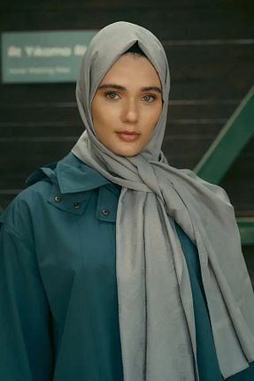 شال بژ زنانه ابریشم ED Scarf - کد 767099935