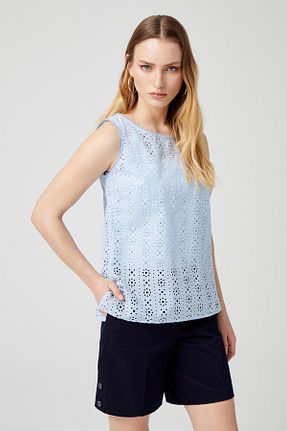 بلوز آبی زنانه ساده Naramaxx - کد 878101805