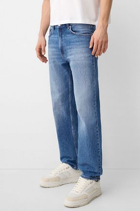 شلوار جین آبی مردانه رگولار Bershka - کد 878228950
