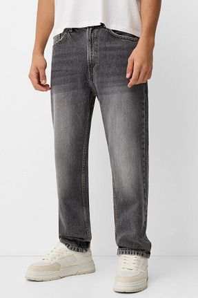 شلوار جین طوسی مردانه رگولار Bershka - کد 878126295