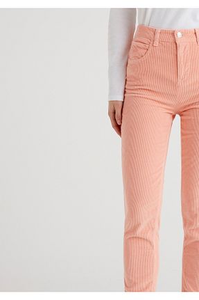 شلوار نارنجی زنانه مخمل United Colors of Benetton - کد 444515400