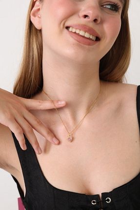 گردنبند استیل ( فولاد ) طلائی زنانه استیل (فولاد) nibirun - کد 862351107