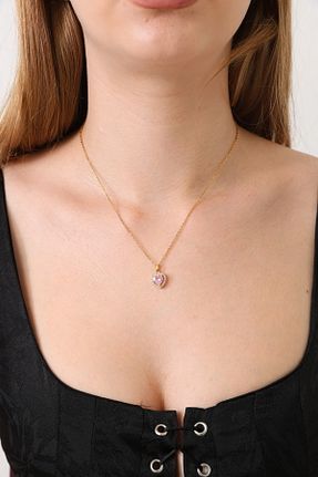 گردنبند استیل ( فولاد ) طلائی زنانه استیل (فولاد) nibirun - کد 862351107