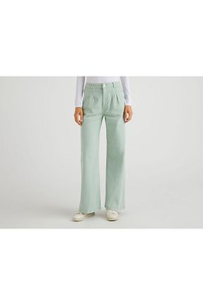 شلوار جین سبز زنانه پاچه لوله تفنگی United Colors of Benetton - کد 364080947