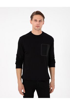 سوئیشرت قهوه ای مردانه ساده Pierre Cardin - کد 878145795