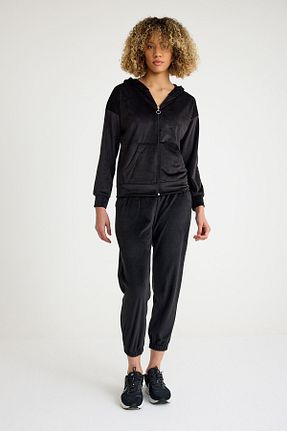 ست بالاتنه و پائین تنه مشکی زنانه بافتنی SAY Sportswear - کد 878200497