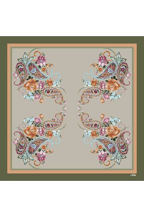 روسری رنگی 100 x 100 nehir eşarp - کد 878210544