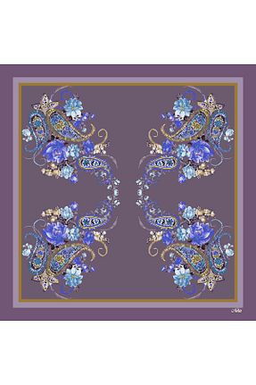 روسری رنگی 100 x 100 nehir eşarp - کد 878210613