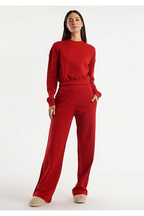 شلوار کرمگن قرمز زنانه رگولار United Colors of Benetton - کد 802466075