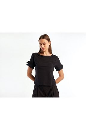 تیشرت مشکی زنانه رگولار United Colors of Benetton - کد 792995440