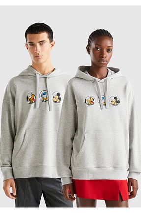 سوئیشرت طوسی زنانه چاپی United Colors of Benetton - کد 762908925