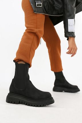 بوت / نیم بوت مشکی زنانه پاشنه ضخیم Stil Durağı - کد 203779262