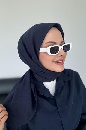 شال سرمه ای زنانه پنبه ای helya scarf - کد 878241733