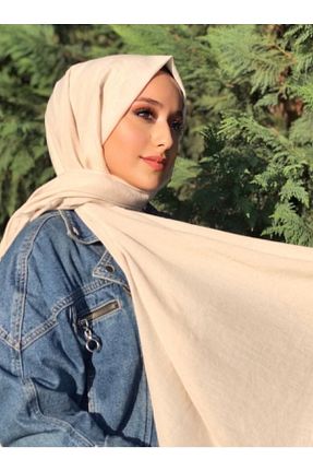شال بژ زنانه پنبه ای helya scarf - کد 878241693
