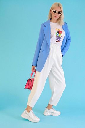 کفش اسنیکر سفید زنانه بند دار Stil Durağı - کد 303064644