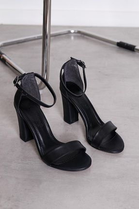 کفش پاشنه بلند کلاسیک مشکی زنانه پاشنه ضخیم Stil Durağı - کد 845416067