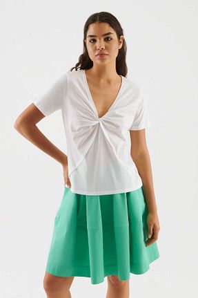 تیشرت سفید زنانه رگولار Roman - کد 701469893