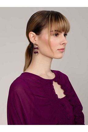 گوشواره جواهر رنگی مروارید Roman - کد 719388802