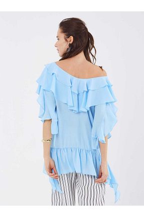 بلوز آبی زنانه ساده Roman - کد 702065578