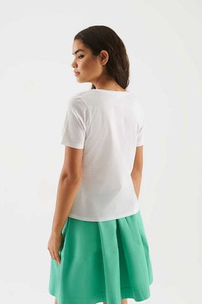 تیشرت سفید زنانه رگولار Roman - کد 701469893