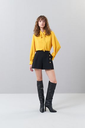 شلوارک و برمودا مشکی زنانه بافتنی Roman - کد 850672007