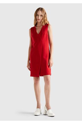 لباس زرشکی زنانه بافتنی United Colors of Benetton - کد 752254471