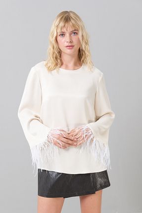 بلوز بژ زنانه ساده Roman - کد 850917130