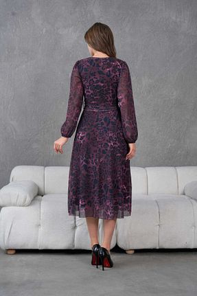 لباس سایز بزرگ رنگی زنانه توری CİXAPLE - کد 878324805