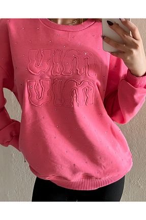 سوئیشرت صورتی زنانه ساده Mint - کد 878316029