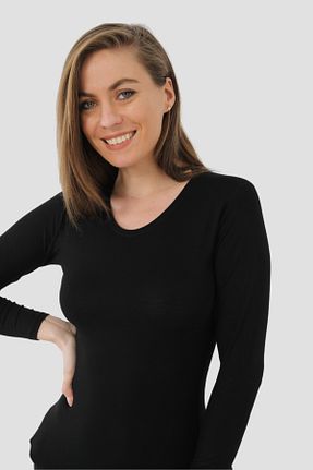 بادی مشکی زنانه یقه دوچرخه Arma Yıldız - کد 810082056