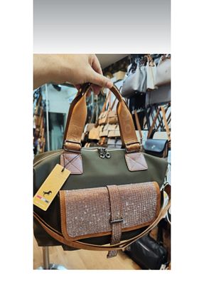 کیف دوشی خاکی زنانه پارچه ای eflanmoda - کد 878338409