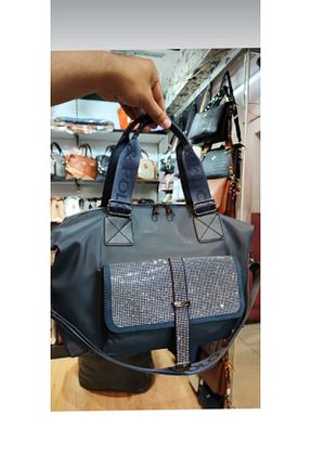 کیف دوشی سرمه ای زنانه پارچه ای eflanmoda - کد 878338424