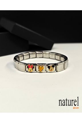 دستبند استیل (فولاد) متالیک زنانه استیل (فولاد) Naturel Tılsım - کد 753047071