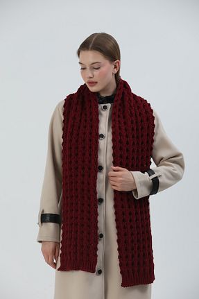 گردنی زرشکی زنانه تریکو Sheilar - کد 803178923