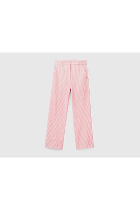 شلوار قرمز زنانه پارچه United Colors of Benetton - کد 743490478