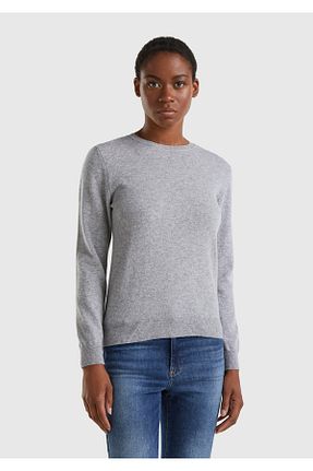 پلیور طوسی زنانه ساده United Colors of Benetton - کد 848706923