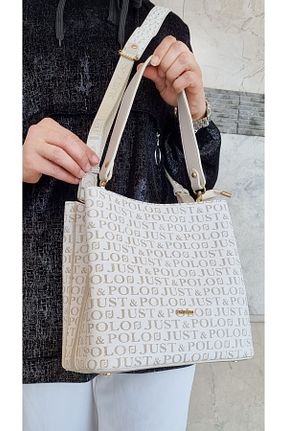 کیف دوشی بژ زنانه چرم مصنوعی Just Polo - کد 96665597