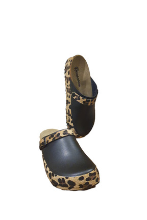 دمپائی مشکی زنانه چرم مصنوعی COMFORT OF PANTOFOLE - کد 848259051