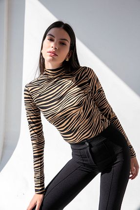 بادی رنگی زنانه یقه نیم ماهیگیر GUELES - کد 878416623