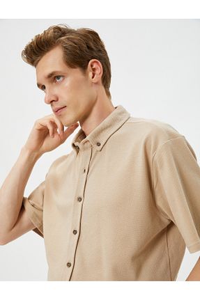 پیراهن نباتی مردانه رگولار Koton - کد 770053859