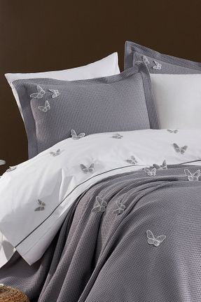روتختی دونفره طوسی پنبه ای Minelya Home Collection - کد 878429400