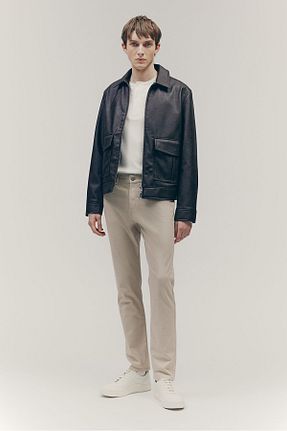 شلوار بژ مردانه پنبه ای H&M - کد 857500247