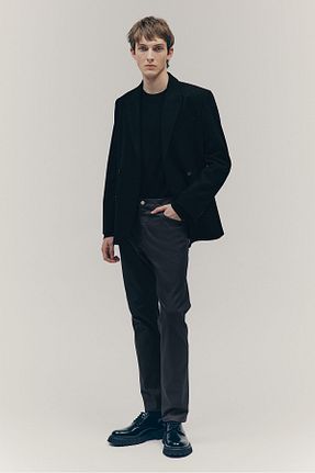 شلوار طوسی مردانه پنبه ای H&M - کد 858375293