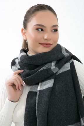 شال گردن مشکی زنانه پنبه ای sç Saraçoğlu Çanta - کد 873930104